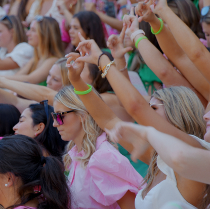 young women during sorority recruitment at the university of alabama
